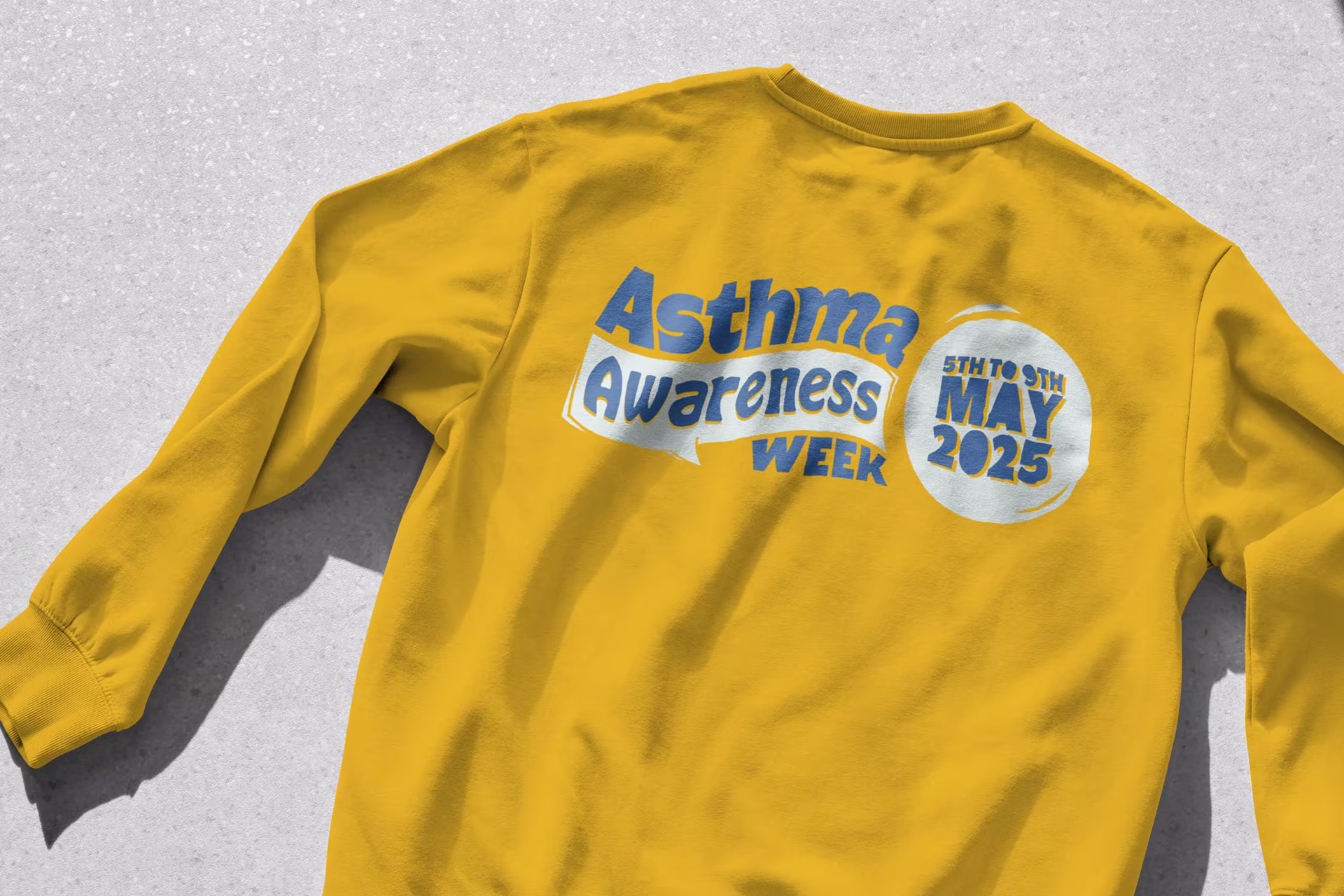 The refreshed Asthma New Zealand brand on team clothing
